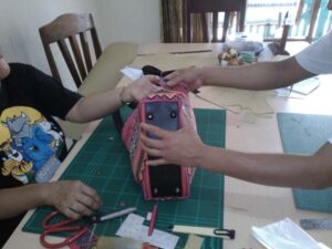 sepatu bottom tas